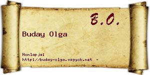 Buday Olga névjegykártya